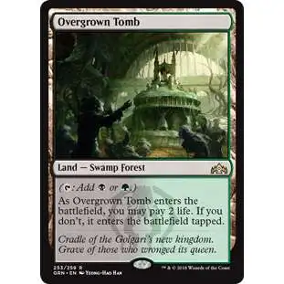 MtG Trading Card Game Guilds of Ravnica Rare Overgrown Tomb #253