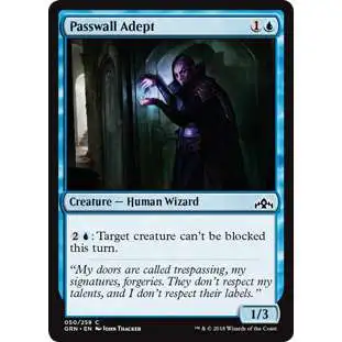 MtG Trading Card Game Guilds of Ravnica Common Foil Passwall Adept #50