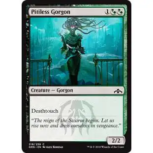 MtG Trading Card Game Guilds of Ravnica Common Pitiless Gorgon #218