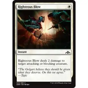 MtG Trading Card Game Guilds of Ravnica Common Righteous Blow #23