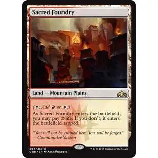 MtG Trading Card Game Guilds of Ravnica Rare Sacred Foundry #254