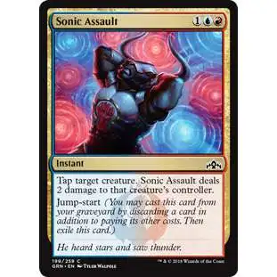 MtG Trading Card Game Guilds of Ravnica Common Foil Sonic Assault #199