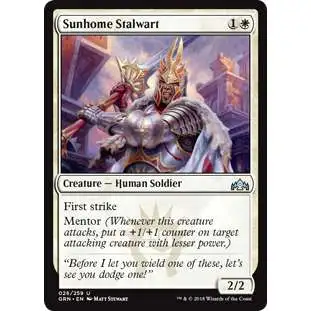 MtG Trading Card Game Guilds of Ravnica Uncommon Foil Sunhome Stalwart #26
