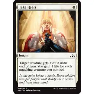 MtG Trading Card Game Guilds of Ravnica Common Take Heart #28