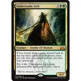MtG Trading Card Game Guilds of Ravnica Mythic Rare Foil Underrealm Lich #211
