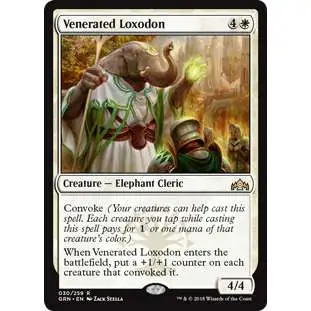 MtG Trading Card Game Guilds of Ravnica Rare Venerated Loxodon #30