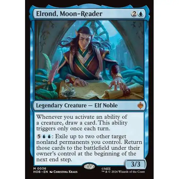 MtG The Hobbit Mythic Rare Elrond, Moon-Reader #36
