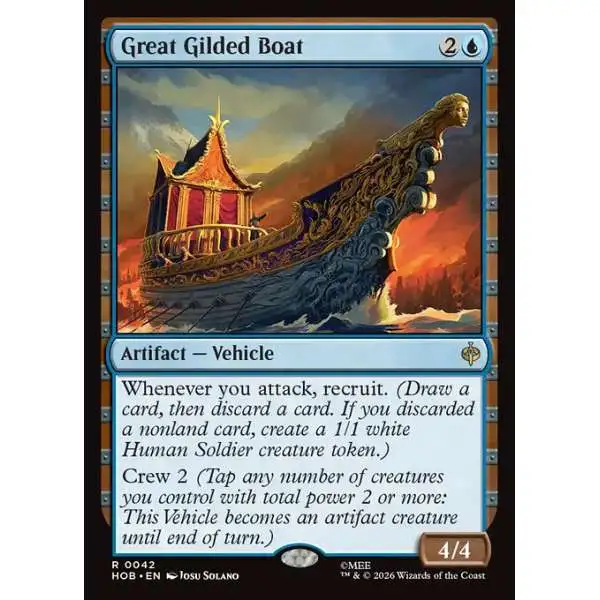 MtG The Hobbit Rare Great Gilded Boat #42