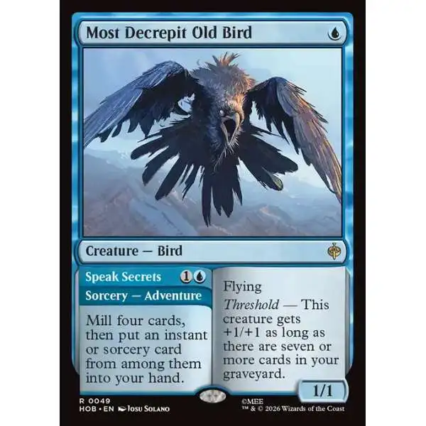 MtG The Hobbit Rare Most Decrepit Old Bird // Speak Secrets #49