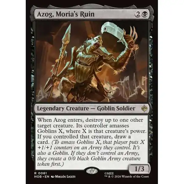 MtG The Hobbit Rare FOIL Azog, Moria's Ruin #61