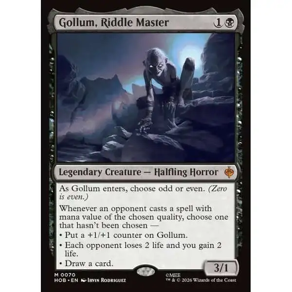 MtG The Hobbit Mythic Rare FOIL Gollum, Riddle Master #70