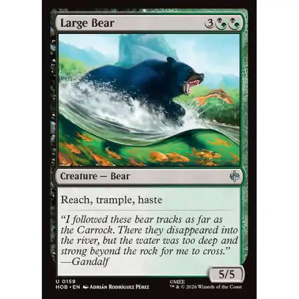 Magic The Gathering The Hobbit Single Card Uncommon Large Bear 159