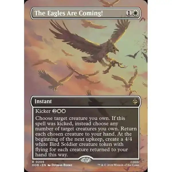MtG The Hobbit Rare The Eagles Are Coming! #205 [Borderless Scene FOIL]