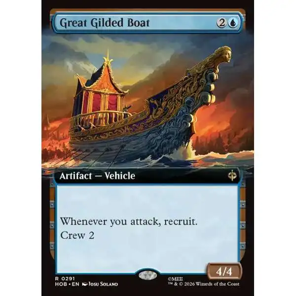 MtG The Hobbit Rare Great Gilded Boat #291 [Extended Art]