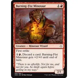 MtG Hour of Devastation Uncommon Foil Burning-Fist Minotaur #85