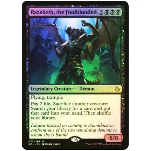 MtG Hour of Devastation Mythic Rare FOIL Razaketh, the Foulblooded #73