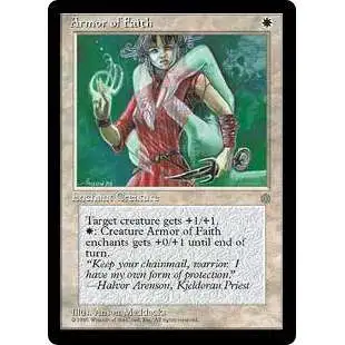 MtG Ice Age Common Armor of Faith #4 [Moderately Played]