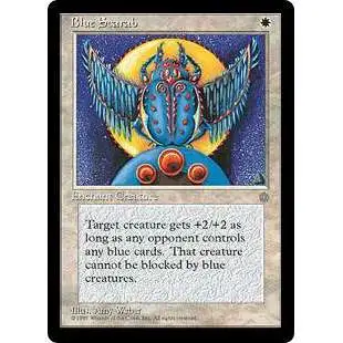 MtG Ice Age Uncommon Blue Scarab #9 [Moderately Played]