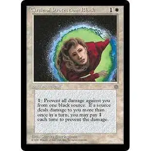 MtG Ice Age Common Circle of Protection: Black #12 [Moderately Played]