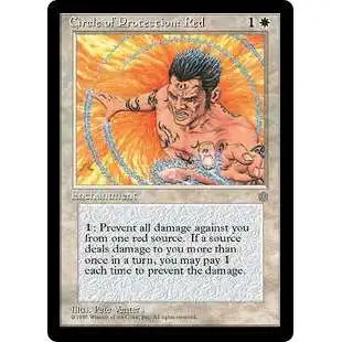 MtG Ice Age Common Circle of Protection: Red #15 [Moderately Played]
