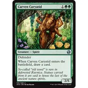 MtG Trading Card Game Iconic Masters Uncommon Carven Caryatid #156
