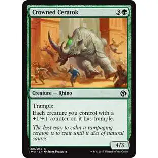 MtG Trading Card Game Iconic Masters Common Crowned Ceratok #158