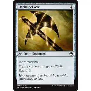 MtG Trading Card Game Iconic Masters Common Darksteel Axe #214