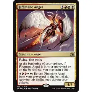 MtG Trading Card Game Iconic Masters Rare Firemane Angel #199