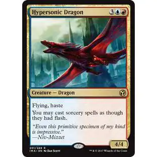 MtG Trading Card Game Iconic Masters Rare Foil Hypersonic Dragon #201