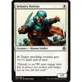 MtG Trading Card Game Iconic Masters Common Infantry Veteran #24