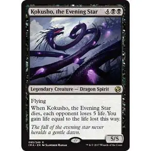 MtG Trading Card Game Iconic Masters Rare Foil Kokusho, the Evening Star #95