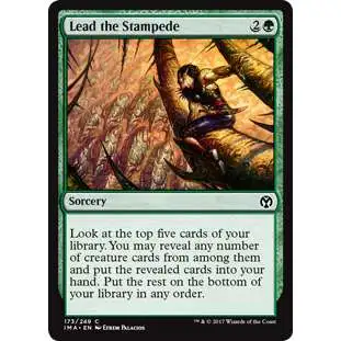 MtG Trading Card Game Iconic Masters Common Lead the Stampede #173