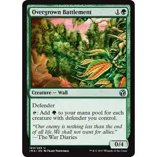 MtG Trading Card Game Iconic Masters Uncommon Overgrown Battlement #180