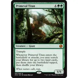 MtG Trading Card Game Iconic Masters Mythic Rare Primeval Titan #183