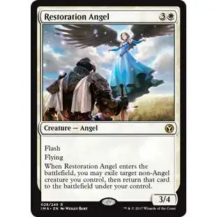 MtG Trading Card Game Iconic Masters Rare Foil Restoration Angel #28