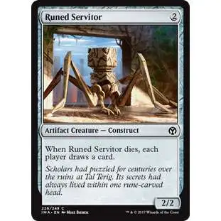 MtG Trading Card Game Iconic Masters Common Runed Servitor #226