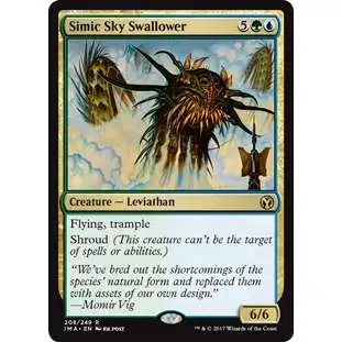 MtG Trading Card Game Iconic Masters Rare Simic Sky Swallower #208