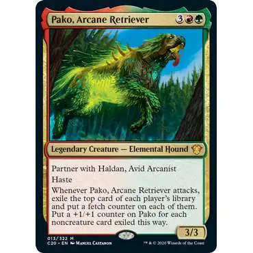 MtG Commander 2020 Mythic Rare Pako, Arcane Retriever #13