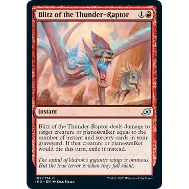 MtG Ikoria: Lair of Behemoths Uncommon Blitz of the Thunder-Raptor #109