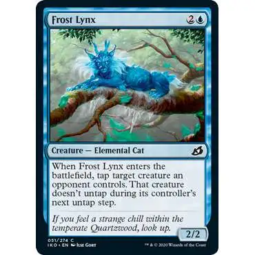 MtG Ikoria: Lair of Behemoths Common Frost Lynx #51
