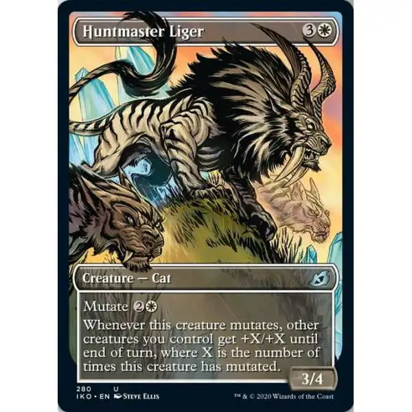 MtG Ikoria: Lair of Behemoths Uncommon Huntmaster Liger #280 [Showcase, Foil]