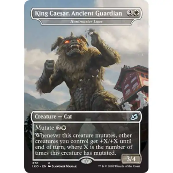 MtG Ikoria: Lair of Behemoths Uncommon King Caesar, Ancient Guardian #370 [Huntmaster Liger FOIL]