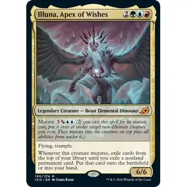MtG Ikoria: Lair of Behemoths Mythic Rare FOIL Illuna, Apex of Wishes #190