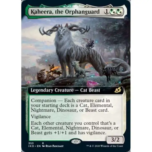 MtG Ikoria: Lair of Behemoths Rare Kaheera, the Orphanguard #353 [Extended Art]