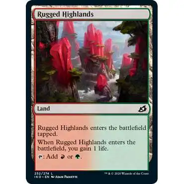 MtG Ikoria: Lair of Behemoths Land Foil Rugged Highlands #252