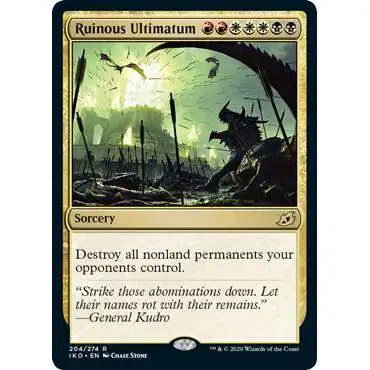 MtG Ikoria: Lair of Behemoths Rare Ruinous Ultimatum #204