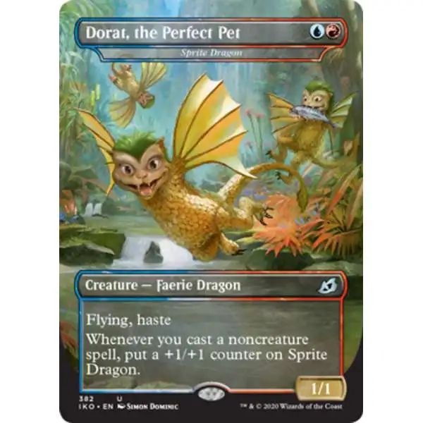 MtG Ikoria: Lair of Behemoths Uncommon Dorat, the Perfect Pet #382 [Sprite Dragon, Foil]