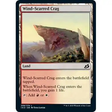 MtG Ikoria: Lair of Behemoths Land Foil Wind-Scarred Crag #258