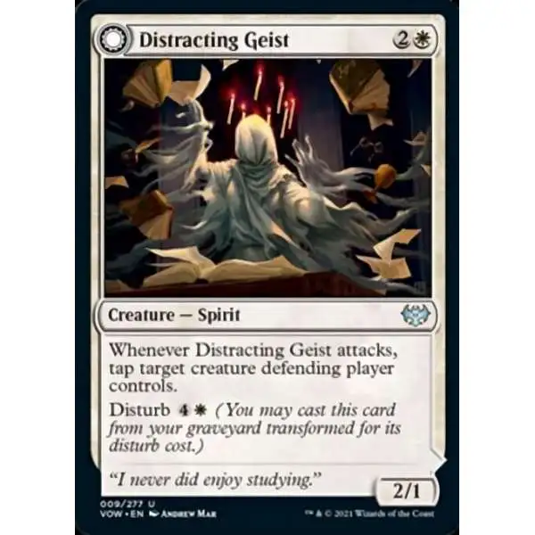 MtG Trading Card Game Innistrad: Crimson Vow Uncommon Distracting Geist // Clever Distraction #9
