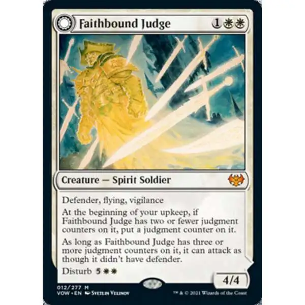 MtG Trading Card Game Innistrad: Crimson Vow Mythic Rare Faithbound Judge // Sinner's Judgment #12
